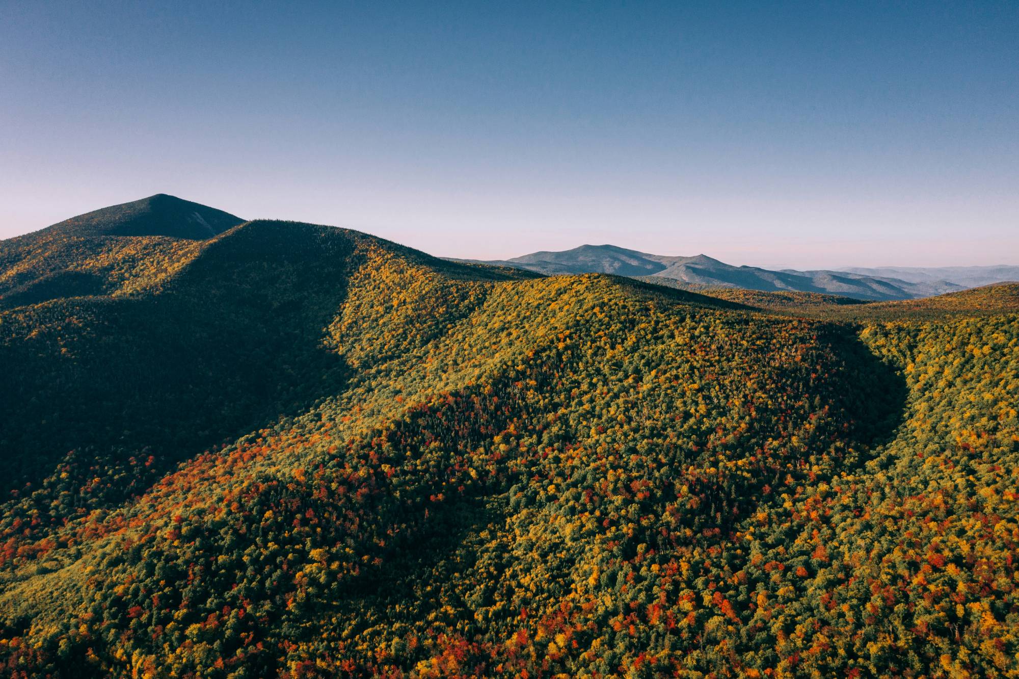 Autumn ridgeline at Black Mountain at sunrise